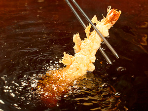 海老天ぷらの調理