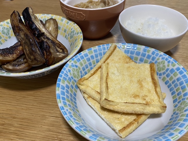 白ナス、油揚げ調理例