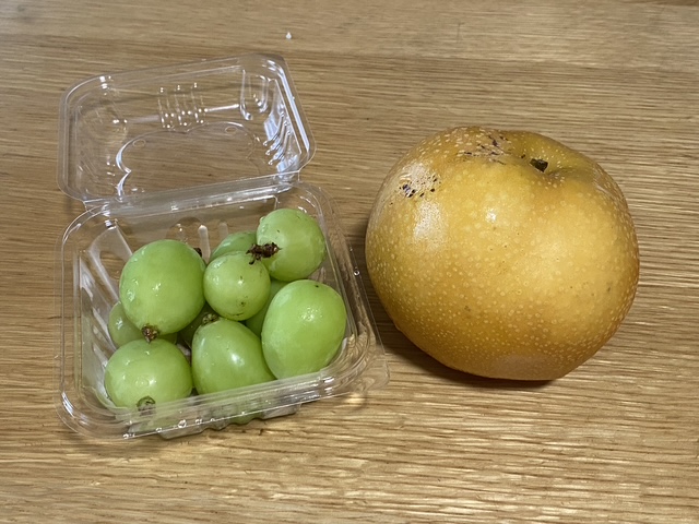 到着後の果物